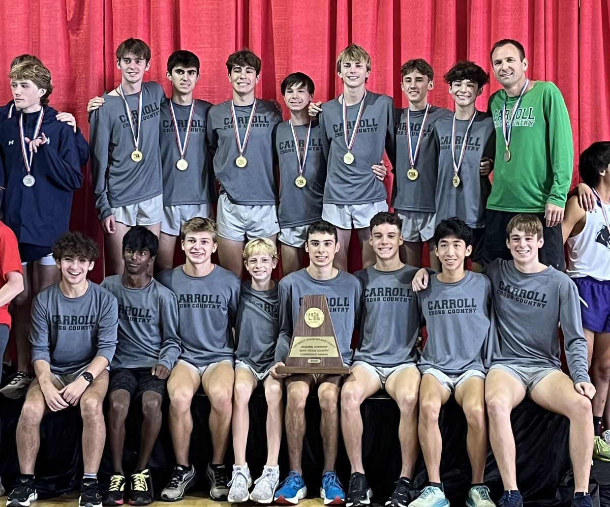 Region 1-6A champs. Next up Round Rock. So proud to be part of this team. <a href="/CarrollCXC/">Carroll XC</a>
