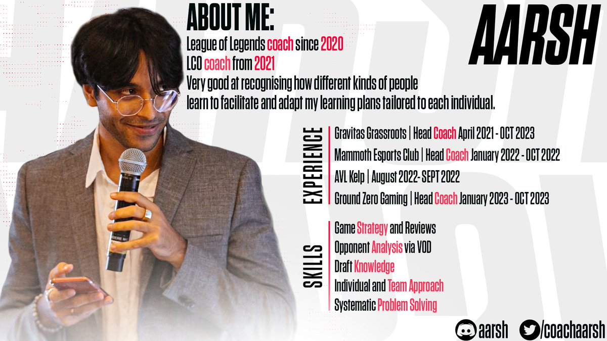 Looking for opportunities for 2024!

- Open to all regions
- Happy to explore other esports related work (i.e. broadcast analyst/caster)
- Available to relocate
- Post approved by Ground Zero