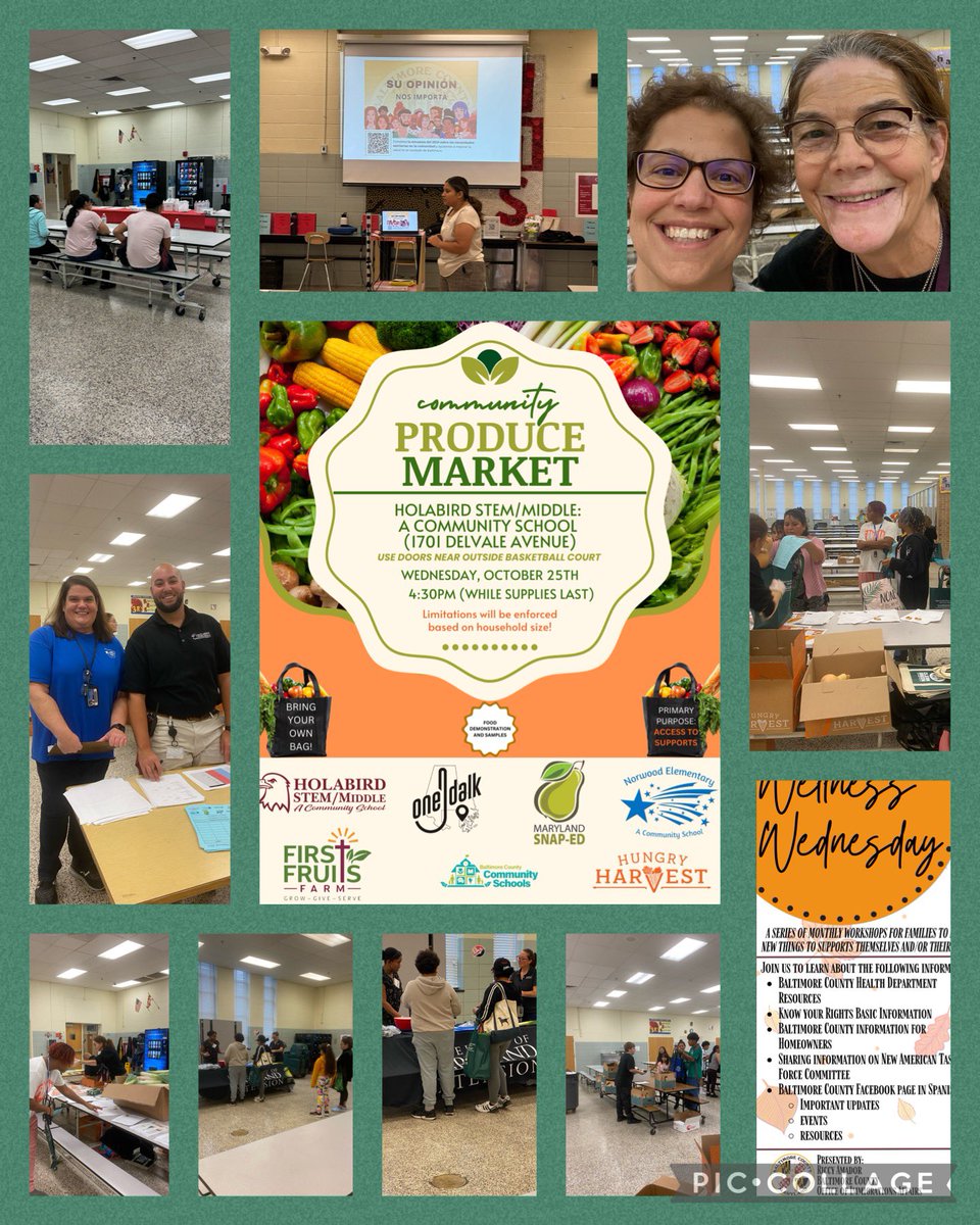 Holabird STEM/Middle: A Community School (@holabirdcs) on Twitter photo We kicked off the day with Office of Immigrant Affairs and <a href="/bcplinfo/">Baltimore County Public Library</a> . Our evening was all about community, serving 82 families and 395 stakeholders at our produce market. Plus, everyone got to learn how to cook with SNAP-ed and taste some delicious samples. <a href="/BookerYalonda/">Yalonda Booker</a> We kicked off the day with Office of Immigrant Affairs and <a href="/bcplinfo/">Baltimore County Public Library</a> . Our evening was all about community, serving 82 families and 395 stakeholders at our produce market. Plus, everyone got to learn how to cook with SNAP-ed and taste some delicious samples. <a href="/BookerYalonda/">Yalonda Booker</a>