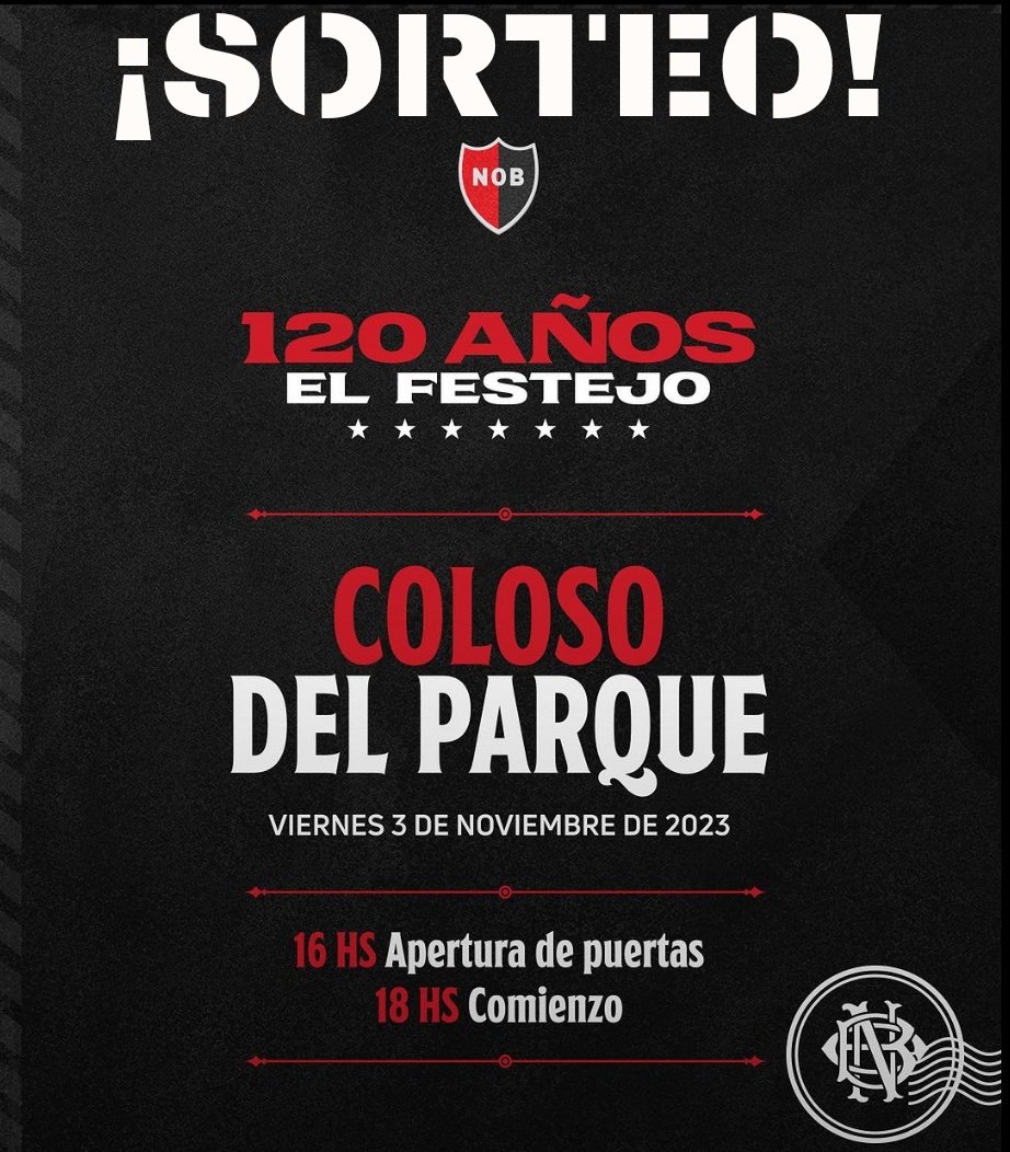 NiMasNiMenosOK's tweet photo. ⚠️ ¡𝐒𝐎𝐑𝐓𝐄𝐎! ⚽

Con @newells tenemos este GRAN #SORTEO para vos 😉:

👉 2️⃣ Plateas para el festejo de los 120 años de #Newells 🔴⚫

Qué tenes que hacer para participar ❓↩️

1- Seguir a @nimasnimenosok
2- RT
3- Arrobar a la persona con la que irías al Coloso 🤪 https://t.co/TXVwedUliW