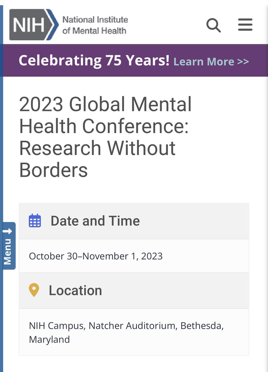 Excited to be at <a href="/NIH/">NIH</a> headquarters again and share our research findings on Global Mental Health &amp; #LGBTQIA health

#mentalhealth #MentalHealthMatters
