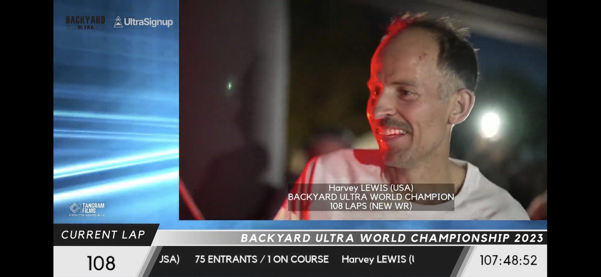 bhamrick_wlwt's tweet photo. Cincinnati teacher Harvey Lewis wins ultra backyard world championship. Sets world record running 450 miles since 7 am Saturday. @WLWT https://t.co/GNJPi0Y0h9
