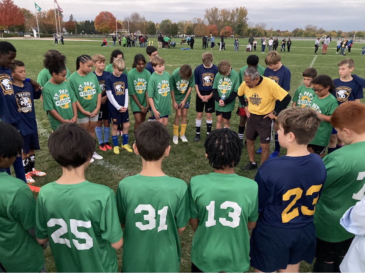 Junior Eagle Soccer extends it’s appreciation to the Irish of St. Patrick’s of Heatherdowns as they hosted them for a game. The Teams took a moment to extend their gratitude for the God given blessings in the sport of soccer.⁦<a href="/eagles_tc/">Toledo Christian Eagles Athletics</a>⁩ ⁦⁦<a href="/toledoeagles/">Toledo Christian</a>⁩