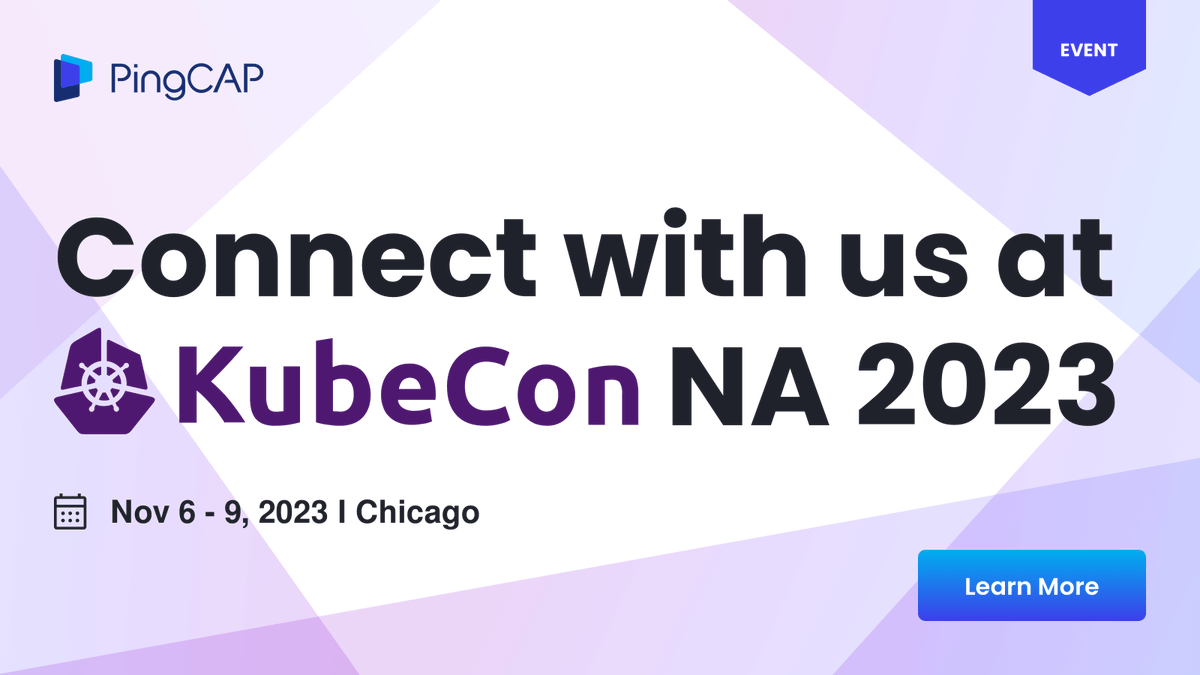 sunbains's tweet image. PingCAP will be at KubeCon NA 2023 from November 6-9 at McCormick Place West in Chicago. Swing by Booth A28 to meet our team, learn about scaling databases, and grab some cool swag. See you there! 

#KubeConNA2023 #PingCAP #DatabaseScaling app.marketbeam.io/u/MAViqt