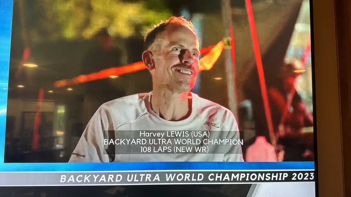Unreal. 450 miles. 4.167 miles at a time. Every hour on the hour. For 108 laps.  What an unbelievable achievement. Way to go @HarveyLewisRuns! #backyardultra