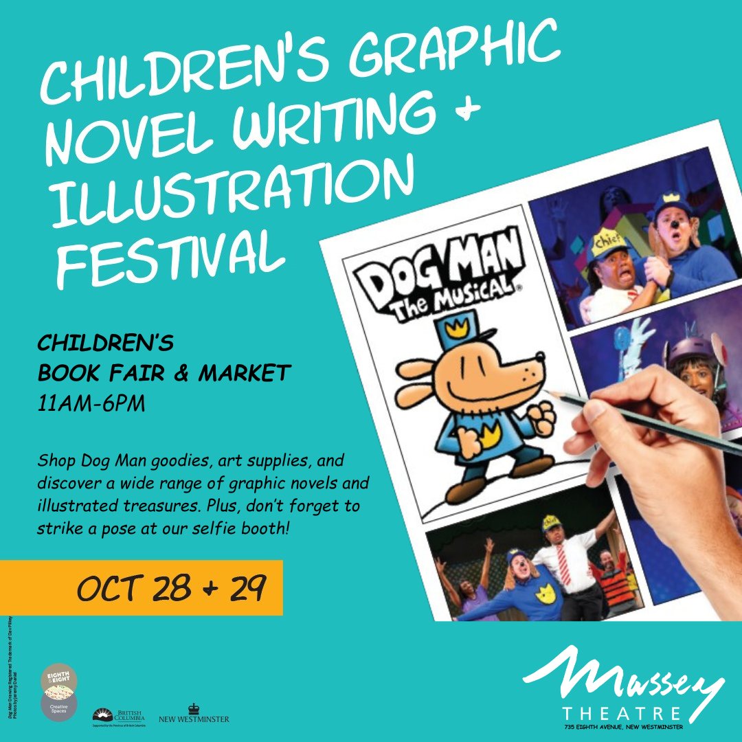 On Oct 28-29, join us for the Children's #BookFair & Market. Free admission. 11am-6pm. Shop Dog Man goodies, art supplies, and discover a wide range of graphic novels and illustrated treasures. Plus we will have a selfie booth! More info: ow.ly/PH9050Q0R34 #NewWest