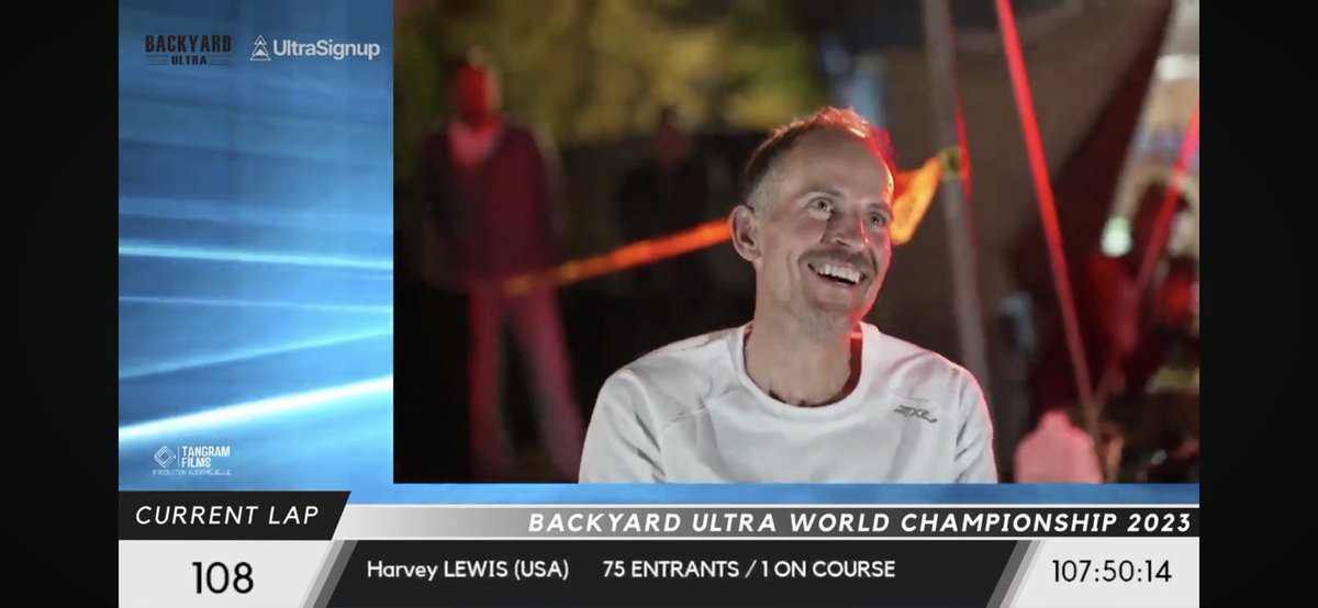 matt_mcelroy's tweet image. Harvey Lewis just blew my 🤯. He ran 108 laps (450 miles) in 108 hours at Big’s #backyardultra  setting a new WR. Just another reminder that we are capable of so much more than we think we are.  Don’t be lazy, go get it.
