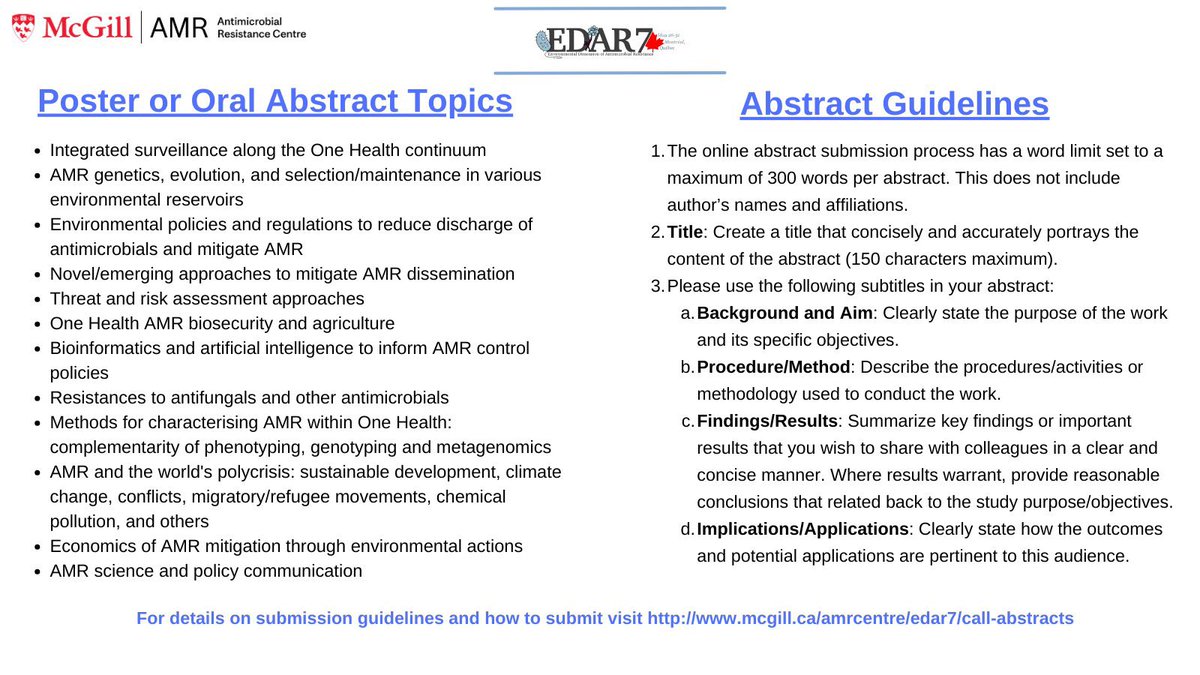 EDAR2024's tweet photo. Trying to write your abstract now that early submission is open? Here are some guidelines and topics to help you get started! https://t.co/vrIiIPugdM