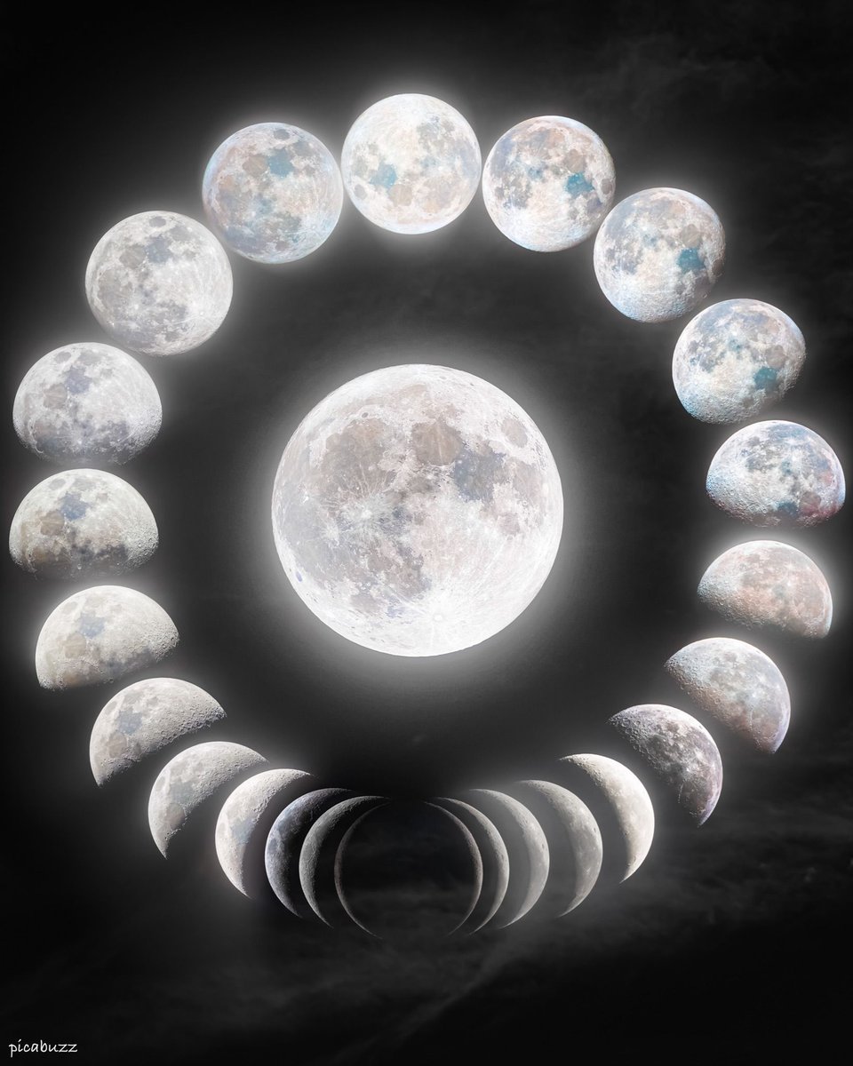 earthskyscience's tweet image. Anup Singh in Noida, Uttar Pradesh: "Lunar cycle of September-October 2023. After 26 days of shooting the moon continuously, generating 2 TB of data, I stacked an average of 5,000 images to bring out the details of each phase." Thank you!

More details:
earthsky.org/earthsky-commu…