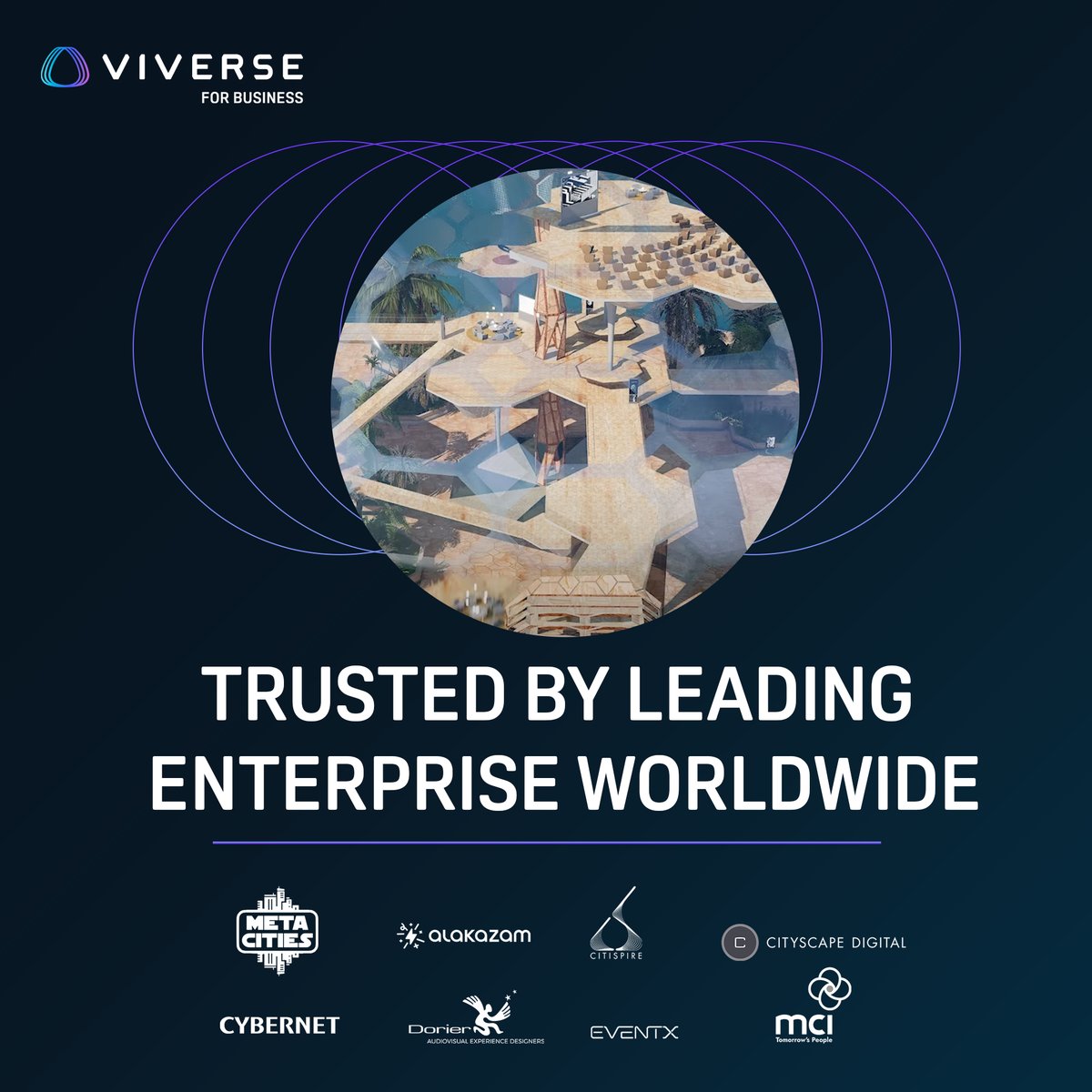 htcvive's tweet photo. VIVERSE for Business enables swift implementation, ensuring adaptability and scalability to meet the evolving demands of your organization.

Elevate your business: https://t.co/9q7XHhToUZ

#VIVERSE #CORPORATESOLUTIONS #VRFORBUSINESS #STARTUP #BUSINESS #VIRTUALTEAM https://t.co/2bcK7OTulE