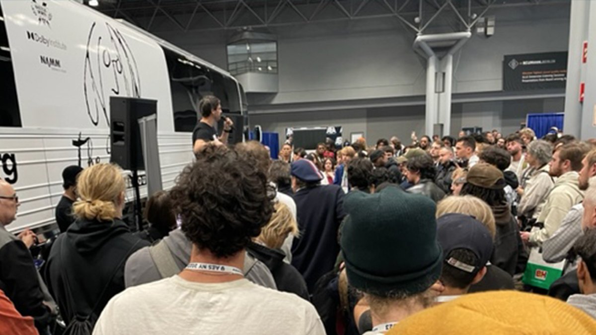 More of the amazing activity at the Lennon Bus today at AES. We're so very proud to be presenting this amazing opportunity for all. The world needs more music makers!