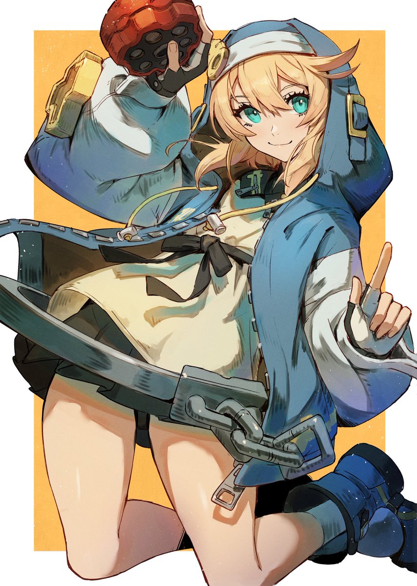 bridget (guilty gear) 1boy yo-yo male focus otoko no ko fingerless gloves gloves blonde hair  illustration images