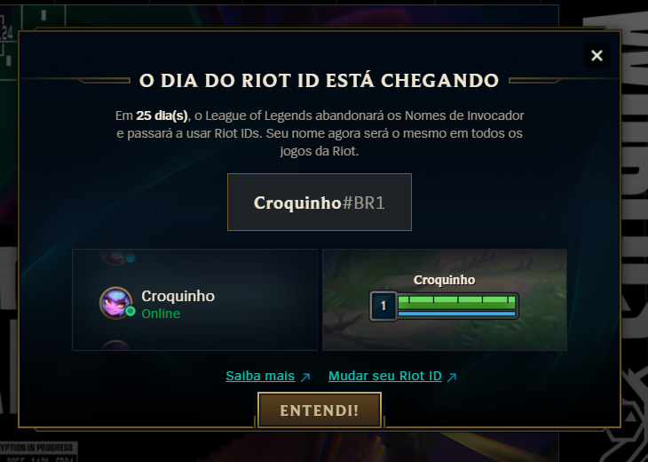 LEAGUE OF LEGENDS - REGRAS PARA TROCAR O NICK DO LEAGUE OF LEGENDS