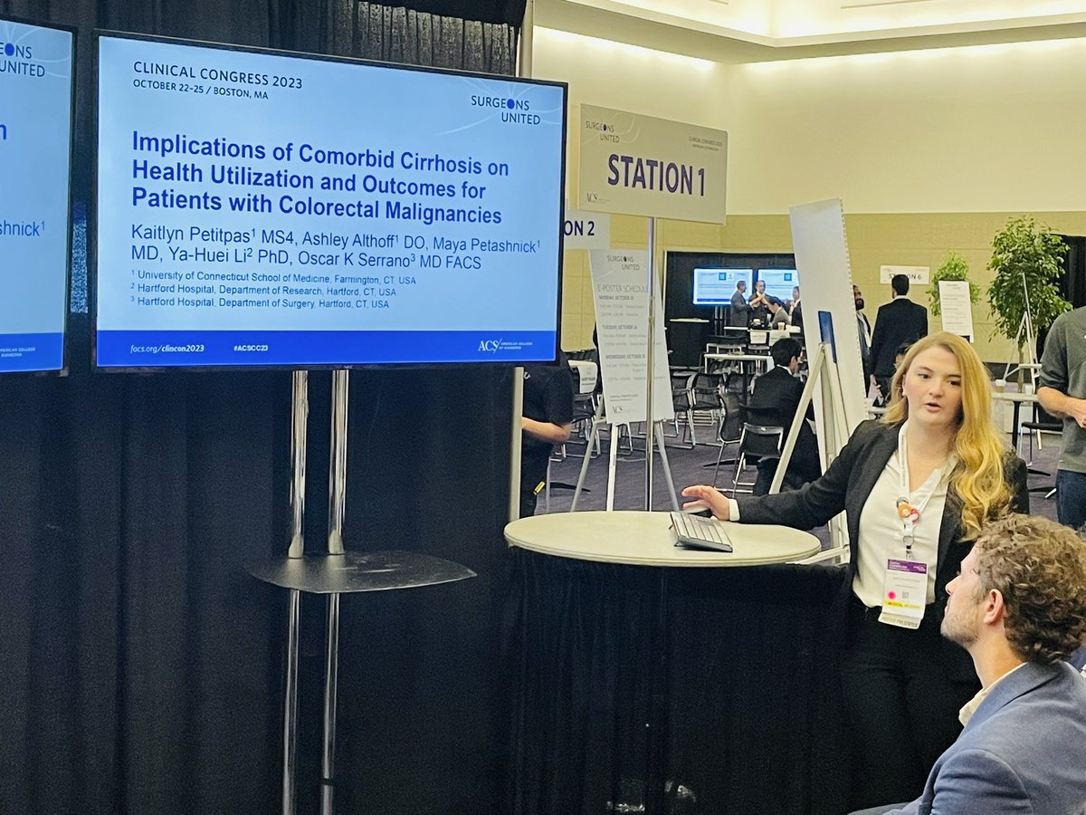 Oscar K. Serrano (@oscarkserrano) on Twitter photo So incredibly proud of these young surgeons presenting at #ACSCC23. Great work being done at <a href="/HartfordHealthC/">Hartford HealthCare</a>, <a href="/uconnsurgery/">UConn General Surgery Residency</a> and <a href="/QuinnipiacU/">Quinnipiac University</a> on transplantation and HPB. The future of surgery is bright! So incredibly proud of these young surgeons presenting at #ACSCC23. Great work being done at <a href="/HartfordHealthC/">Hartford HealthCare</a>, <a href="/uconnsurgery/">UConn General Surgery Residency</a> and <a href="/QuinnipiacU/">Quinnipiac University</a> on transplantation and HPB. The future of surgery is bright!