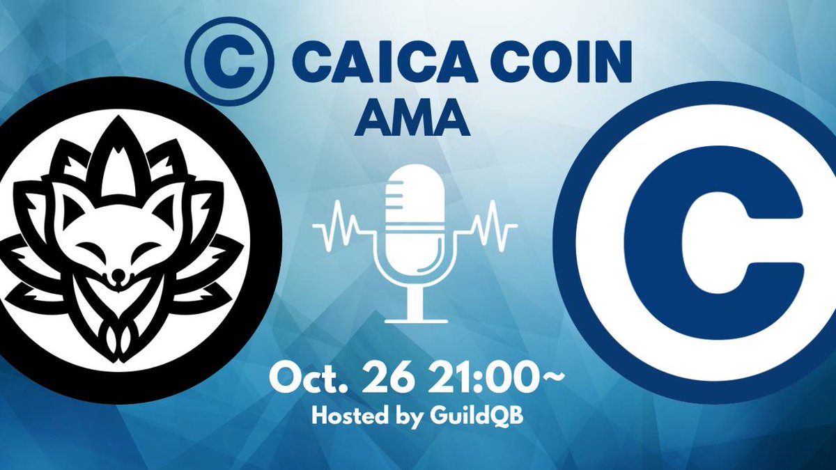 GameFiに特化したソーシャルWeb3プラットフォーム及びNFTゲームプレイヤーによるコミュニティ #GuildQB より、Zaifでも取扱いのある  #CICC に関するAMA開催のお知らせがございました🎉 本日21時よりXスペースにて開催！ CAICA DIGITAL 代表取締役もゲスト出演💡  詳細は ...