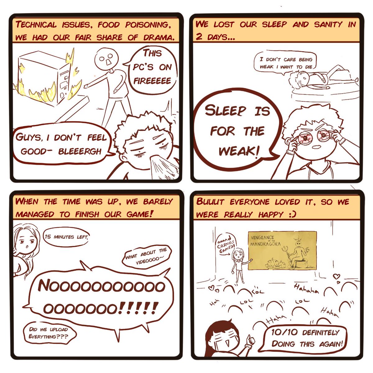 Game Jam Chaos v2!🎮

Part 2 of our Game Jam adventure is here! Our story continues with more chaos, more laughs, and a big fun ending. You can see the video on our profile page! Follow for more! 

#IndieGameDev #IndieDev #gamejam #gamedevelopment