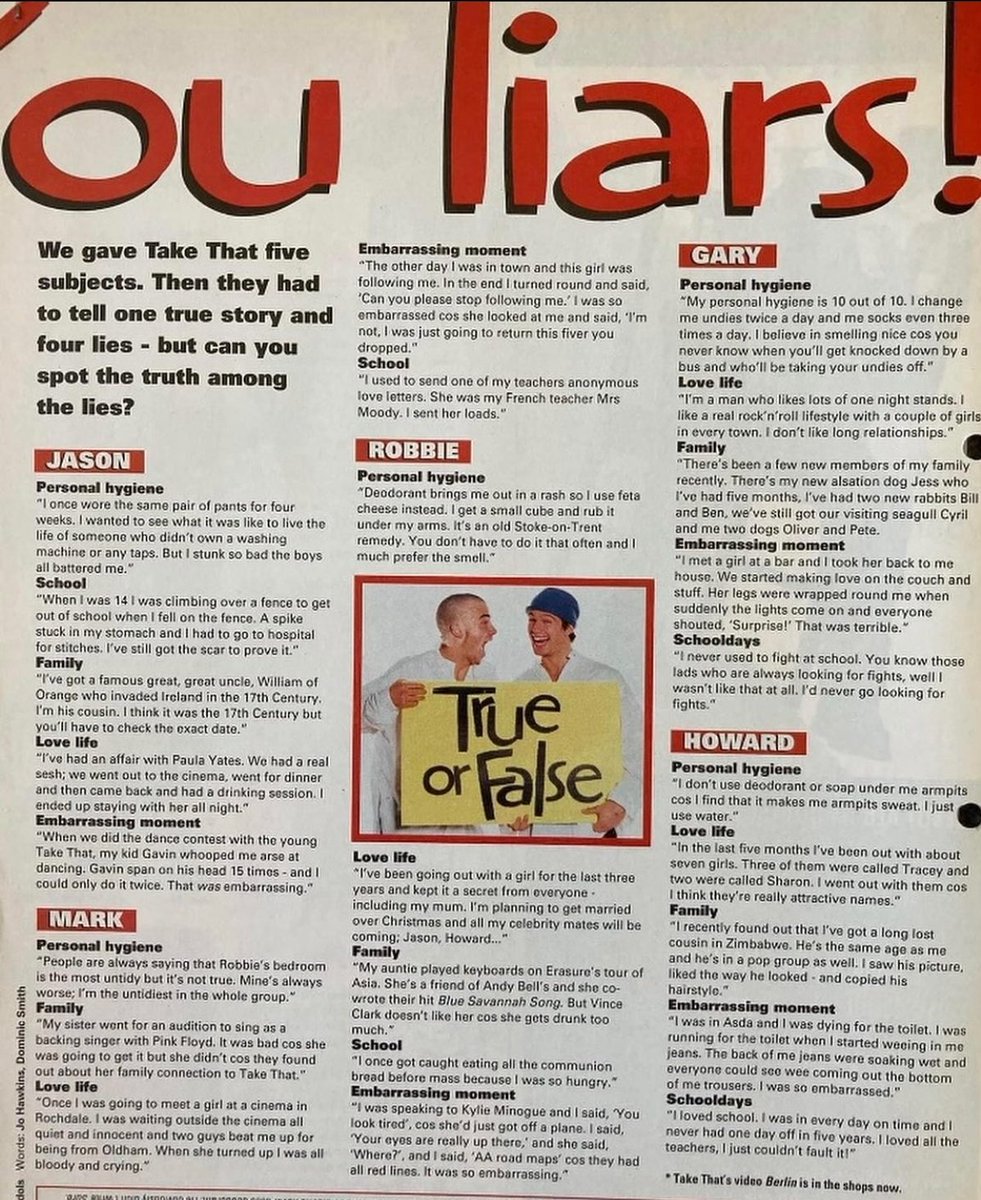 TakeThatFanBase's tweet photo. #TrueorFalse #tbt #JasonOrange @GaryBarlow @HowardDonald #Berlin #bottomright #😜 #videopromo 

#throwback #lookatus #flashback #lookawaynow #staysafe #washyourhands #📸's #everyotherday #becareful https://t.co/UlTkjyHm2O