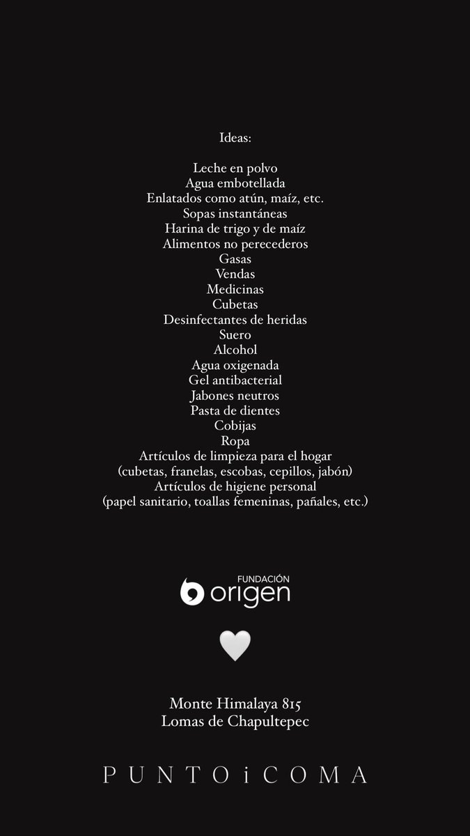 Centro de acopio para ACAPULCO en #puntoicoma 🤍