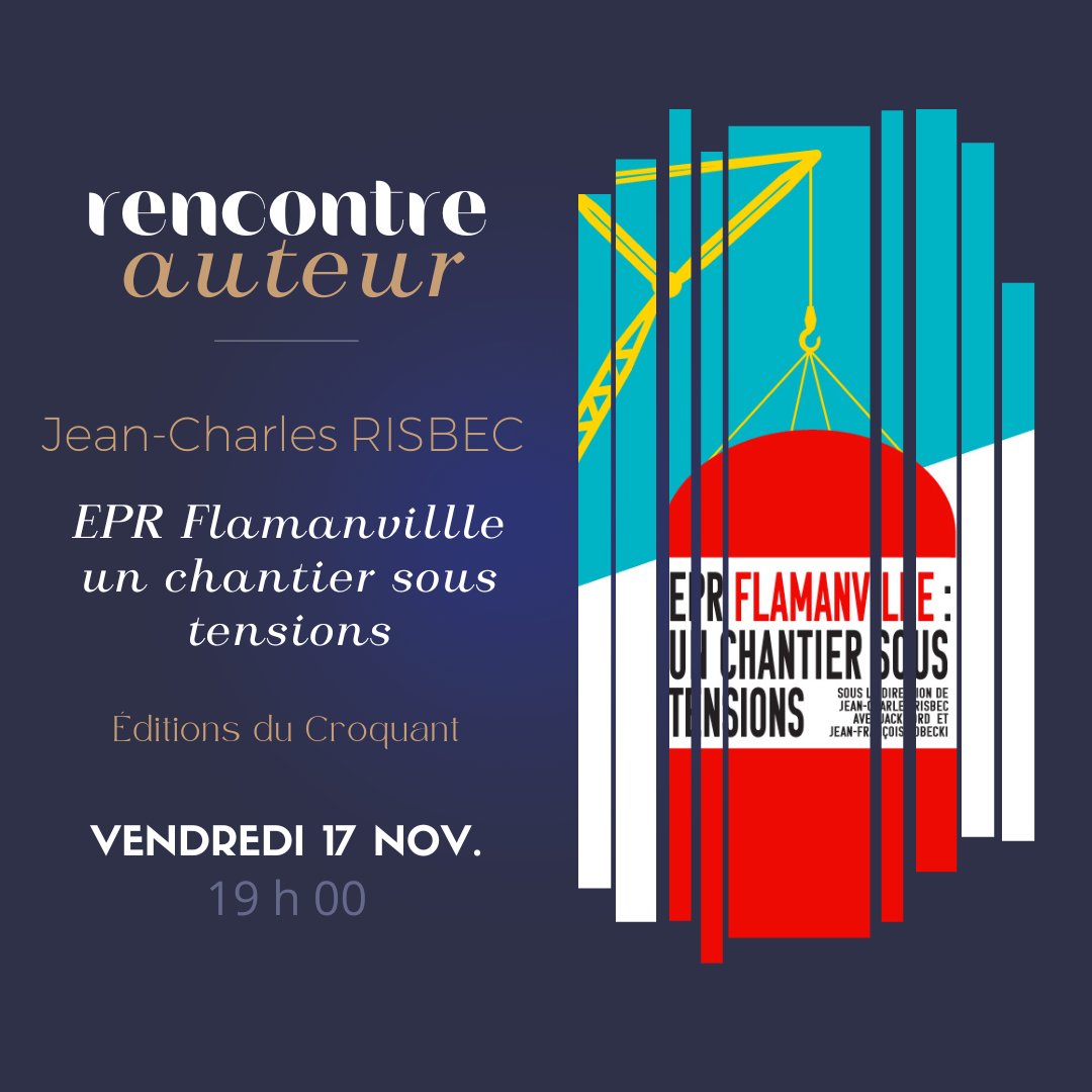 LibrairieRyst's tweet photo. Jean-Charles RISBEC sera parmi nous ce vendredi 17 novembre à 19h à la librairie.
#librairiesindependantes #librairieRyst #Ryst #cherbourgencotentin #lesrencontresdelalibrairie #JeanCharlesRISBEC #EPRFlamanvillle https://t.co/3azxUyHfCj