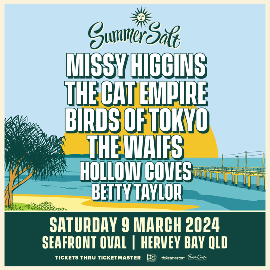 We're playing at SummerSalt Festival in Hervey Bay next year! Pre-sale starts on Tuesday (October 31) at 12pm AEST before the general on sale at 4pm AEST.

Sign up for Pre-Sale: bit.ly/SSHB-SignUp

📸 - Ian Laidlaw