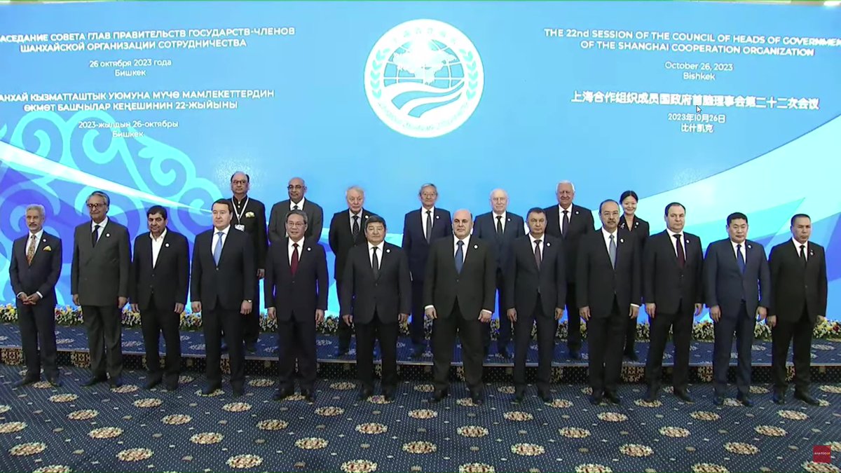 NewsMobileIndia's tweet image. EAM Dr S Jaishankar and other world leaders in Bishkek, Kyrgyzstan for SCO Heads of Government meeting
