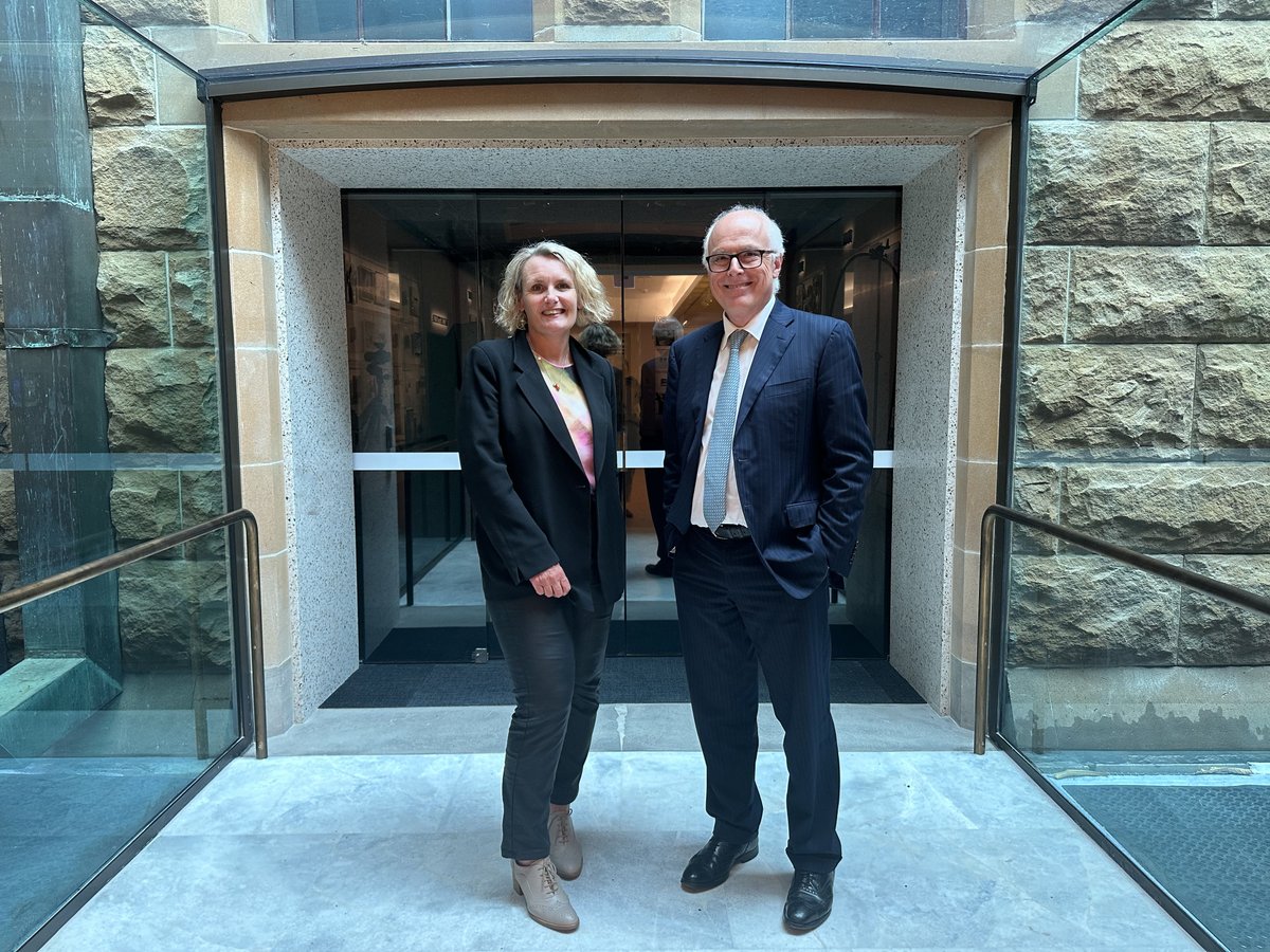 Getting to know the new State Librarian!
Dr John Vallance with our incoming State Librarian, Dr Caroline Butler-Bowdon. 

We look forward to welcoming Caroline when she starts at the Library on 15 Nov.

Listen to an interview with <a href="/cbbmuse/">Caroline Butler-Bowdon</a> (at 02:01:59): ow.ly/qxEm50Q0S4h