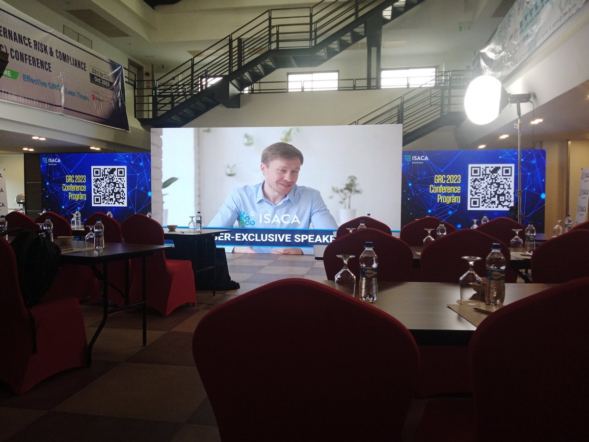 justinloyd_ke's tweet photo. Day 2 of the GRC conference by @Isaca_kenya at Sarova Imperial Hotel, Kisumu. Another amazing day of the talks on Governance,Risk Management,Cyber Hygiene and Incident Response
#GRC2023
#GRConference
#GRCInLeanTimes https://t.co/o2C0oIIpjU