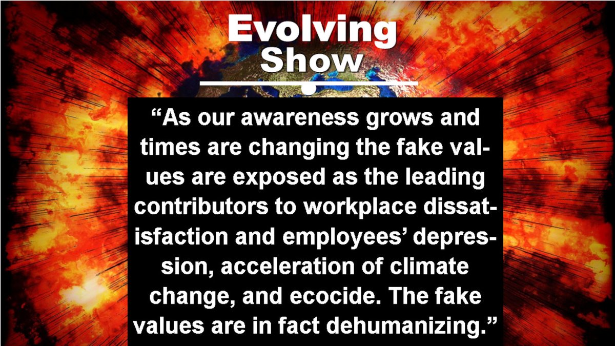 EvolvingShow's tweet photo. #EvolvingShow #podcast: “The fake values condition us NOT to trust our common sense or our feelings. But where do YOU turn in a crisis? To your common sense, feelings, and people who think like you.” Sturm Enrich https://t.co/zqSdLoJHeD #FakeValues #SocietyMemberGrooming https://t.co/zCgDnxNXY4