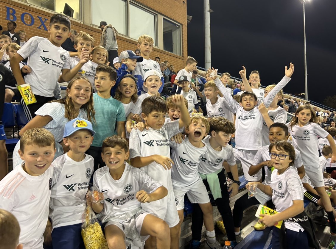 SLSGtraining's tweet photo. What a night!  SLSG shows amazing PASSION and UNITY at the SLU game. 

#SLSGpassion
#SLSGunity 
@SLUMensSoccer 
@SLSGsoccer https://t.co/9233dYwBnQ