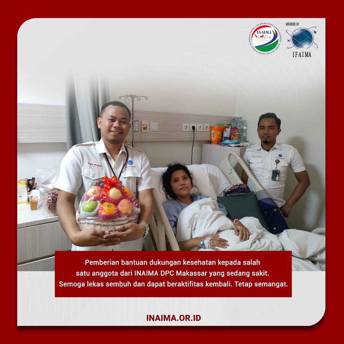 INAIMA_'s tweet photo. Pemberian bantuan dukungan kepada anggota INAIMA DPC Makassar yang sedang sakit. Semoga cepat sembuh dan beraktivitas kembali. 

Terima kasih kepada INAIMA DPC Makassar yang telah membantu penyaluran bantuan. https://t.co/0hGJCEUOXc