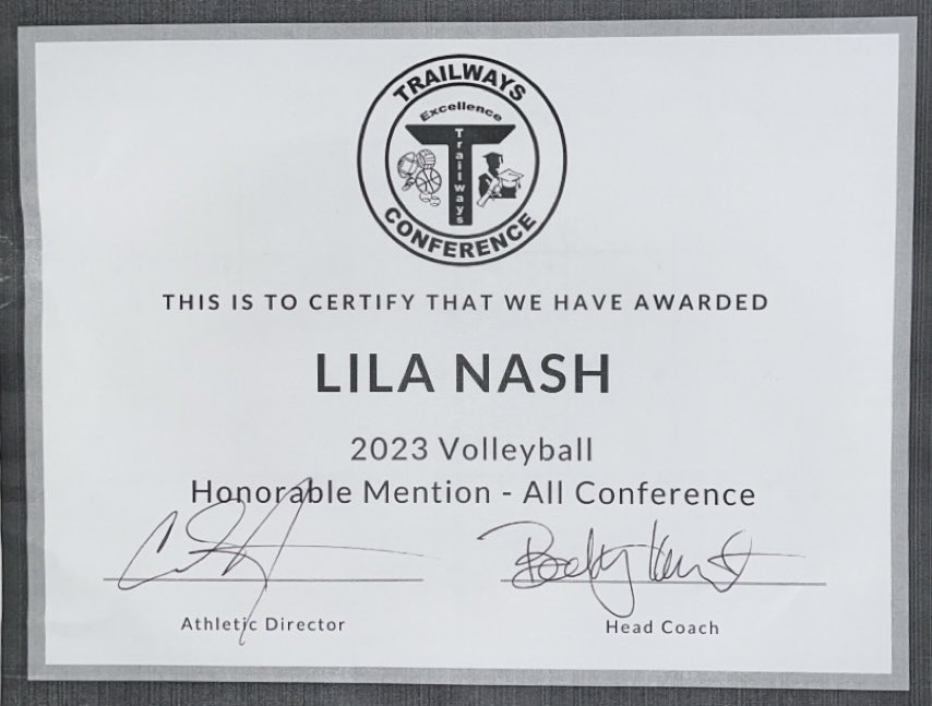 What a way to finish my HSVB career. #1 in conference for service aces and an All Conference Honorable Mention. So greatful and ready to keep working❣️