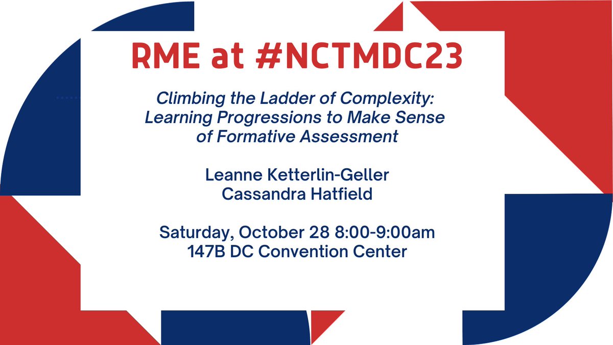 Research in Math Edu (@rme_smu) on Twitter photo As you make your #NCTMDC23 plans, be sure to include our session designed to support teachers in using learning progressions to support instructional decision making #MMaRS <a href="/CADREK12/">The DRK-12 Network</a> <a href="/NSF/">U.S. National Science Foundation</a> <a href="/KetterlinGeller/">Dr. Leanne Ketterlin Geller, PhD</a> As you make your #NCTMDC23 plans, be sure to include our session designed to support teachers in using learning progressions to support instructional decision making #MMaRS <a href="/CADREK12/">The DRK-12 Network</a> <a href="/NSF/">U.S. National Science Foundation</a> <a href="/KetterlinGeller/">Dr. Leanne Ketterlin Geller, PhD</a>