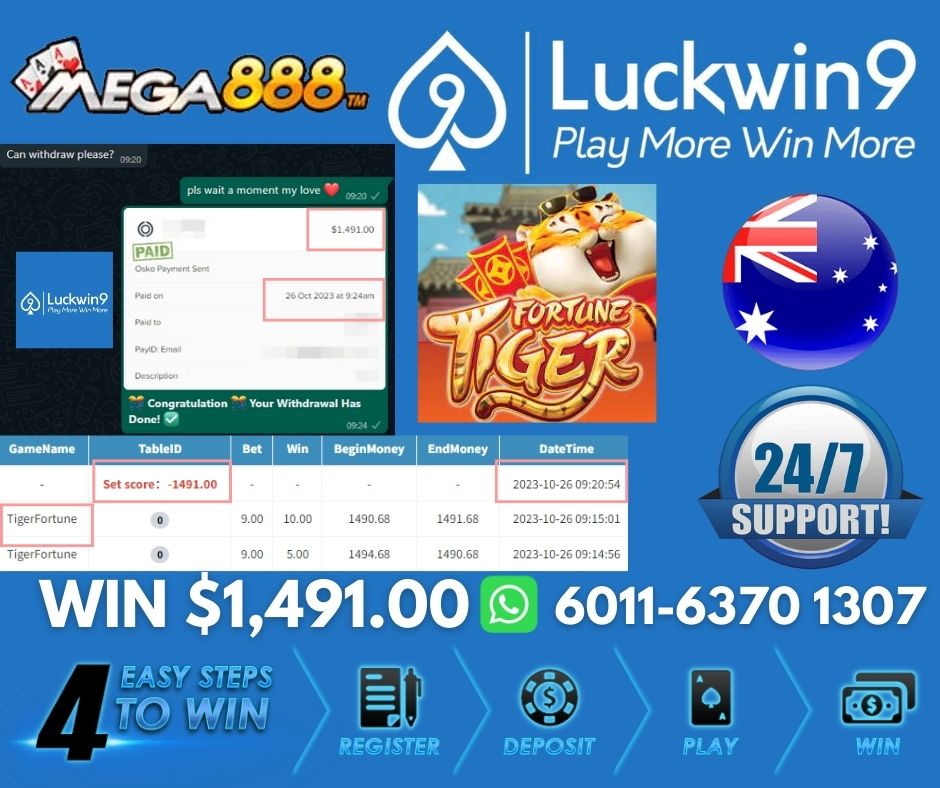LuckWin9Aus's tweet photo. Luckwin9 🍀🇦🇺

Hooray‼️‼️Our Lucky Member Get Withdrawal👏🏻👏🏻

🎰 Platform : Mega888
🎮 Game : Fortune Tiger
💰 Winnings : $1,491.00

➡️Come on join Luckwin9 You will be the next Lucky Star !!🏆
📲WhatsApp : https://t.co/5xPclKs63Z https://t.co/dho6BTXyhT