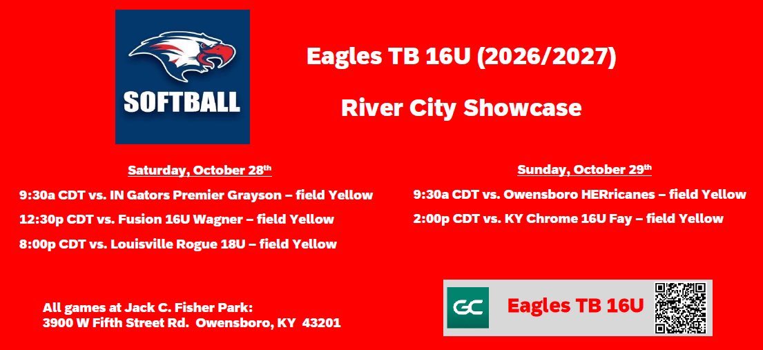 BaileyGravens's tweet photo. Thanks @EaglesTB08 for letting me sub this Saturday. Here’s the schedule for this weekend! https://t.co/JIxt6L0ygY