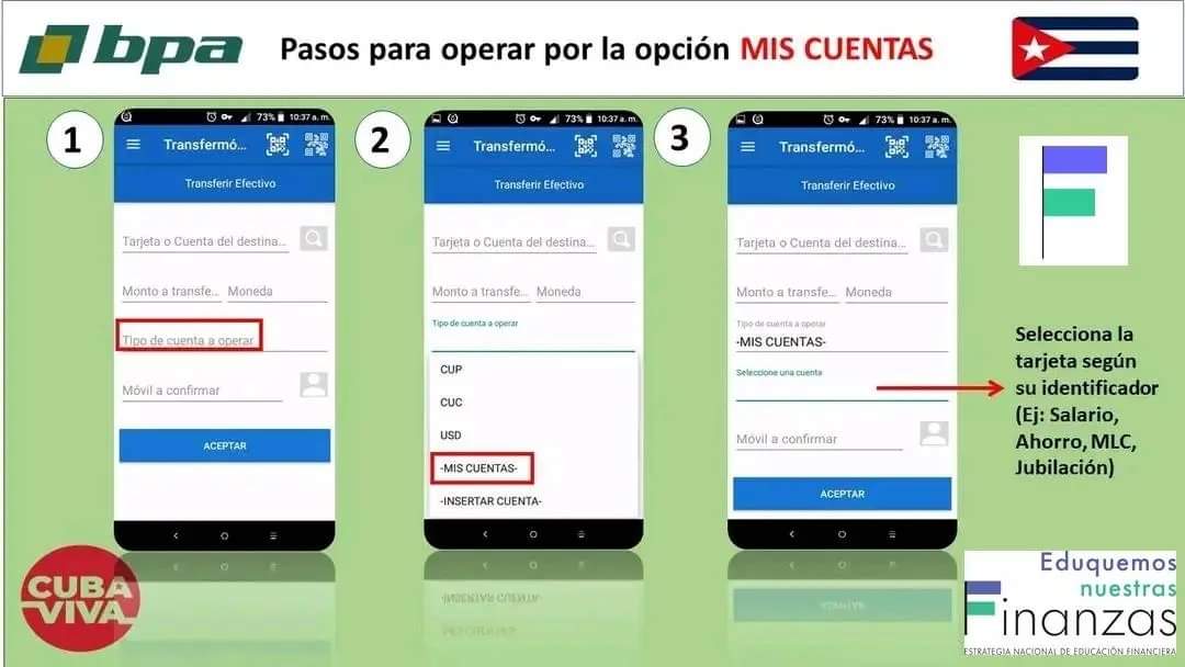 📢📢 Pasos 👣 para tener en Mis cuentas 💳, todas tus tarjetas de CUP o USD asociadas en #Transfermóvil 📲💙🇨🇺 
👁 Ojo: Se pueden operar varias tarjetas, pero del mismo titular #TransformaciónDigital #EtecsaTeAcompaña 💙 <a href="/DarquirisC/">Darquiris Sánchez Castro</a> <a href="/SilvaIdaris/">IDARIS SILVA GARCIA</a> <a href="/DaniaMSR/">Dania Ma.</a>