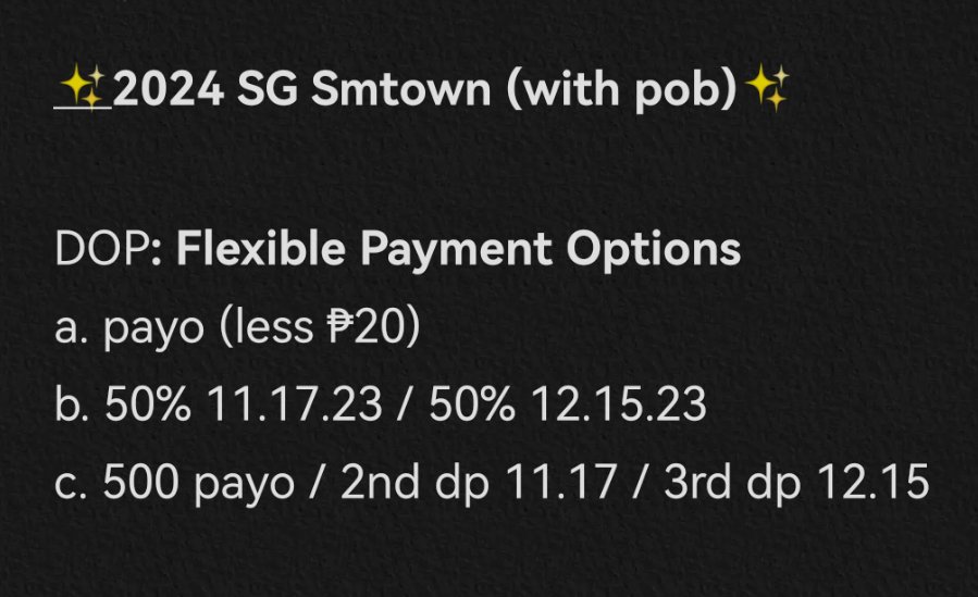 KosmicMartPH's tweet photo. #KosmicMartPH_GO
WTS LFB PH🇵🇭

✨2024 SG Smtown (with pob)✨

All in+ lsf
💸weverse: ₱2,450 
💸aladdin: ₱2,299 

✨WV Release date: 01.02.24
✨Aladdin Release date: 12.27.23
✨DOO: until oos 
✨DOP: see photo for more details below 😊⬇️

🛒Order here: https://t.co/QnLbUA4YKu https://t.co/1FNDSGfpIK
