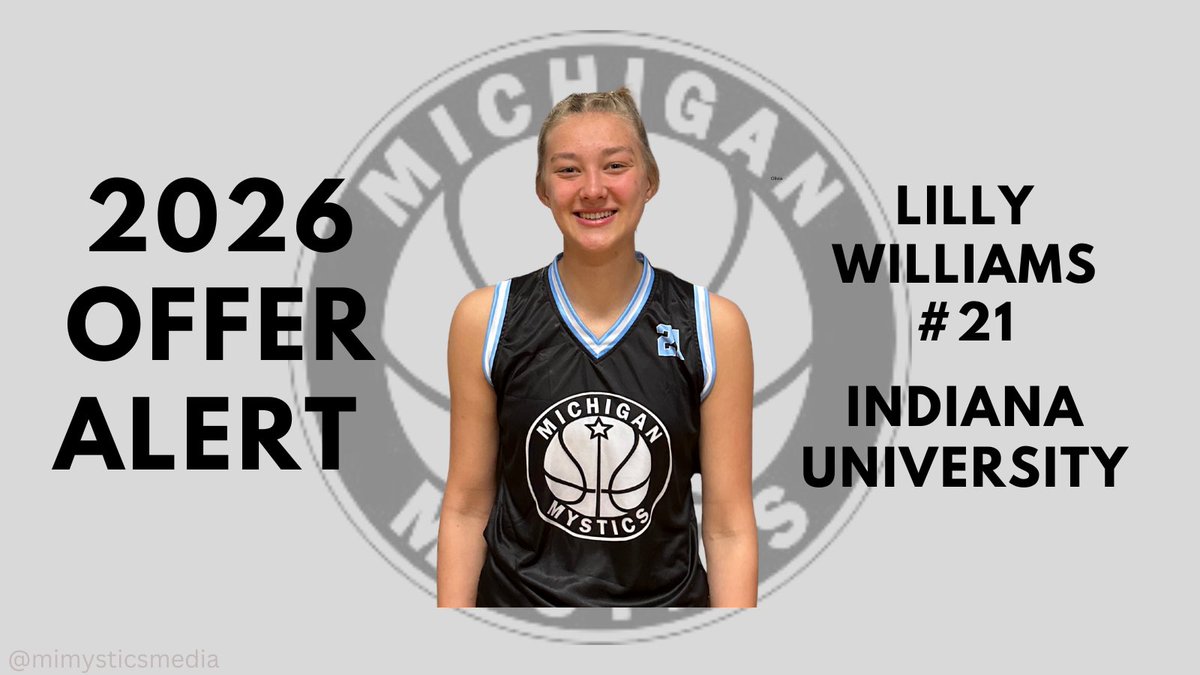 Let’s go!! Congratulations to @LillyAWilliams on her offer from @IndianaWBB!! @MImystics
