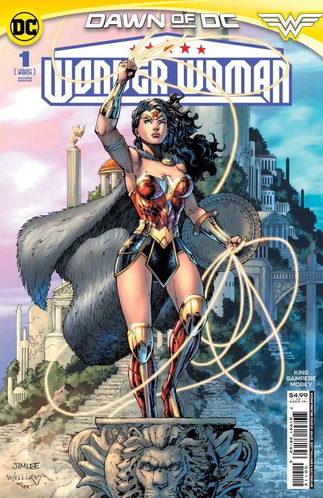 WONDER WOMAN #1 second print cover by <a href="/JimLee/">Jim Lee</a>, <a href="/ScottW_inks/">Scott Williams</a> &amp; @Sinccolor
