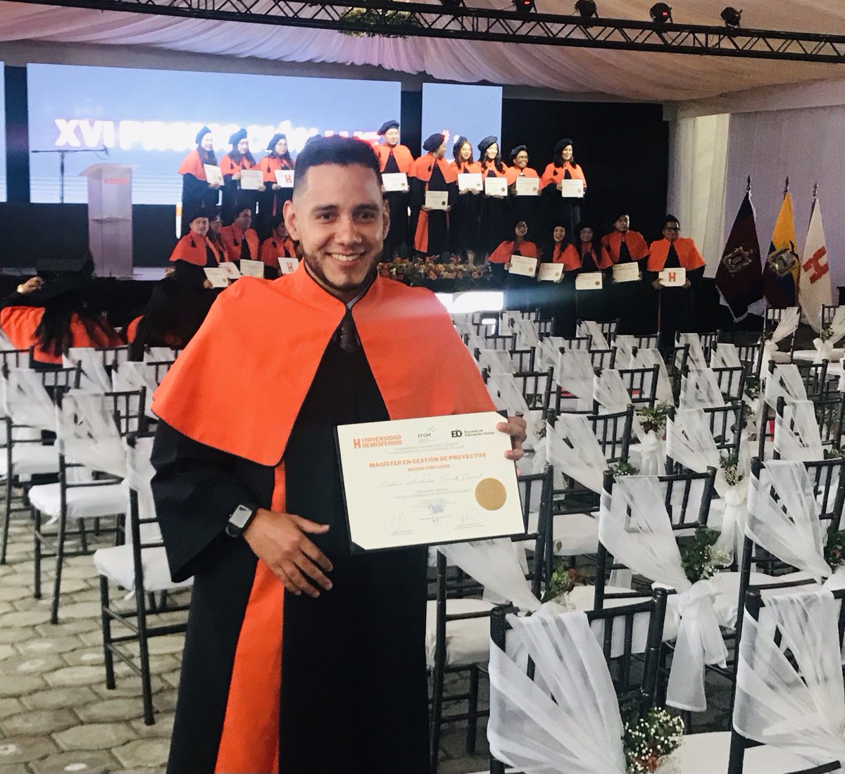 CadenaHugo's tweet photo. Con perseverancia y sacrificio se logra todo lo que te propones Erick, buen trabajo y no descanses en obtener más éxitos, querido hijo.
#MagísterGestiónProyectos 
⁦@erickdanielcad1⁩ https://t.co/L2ZvItmR52