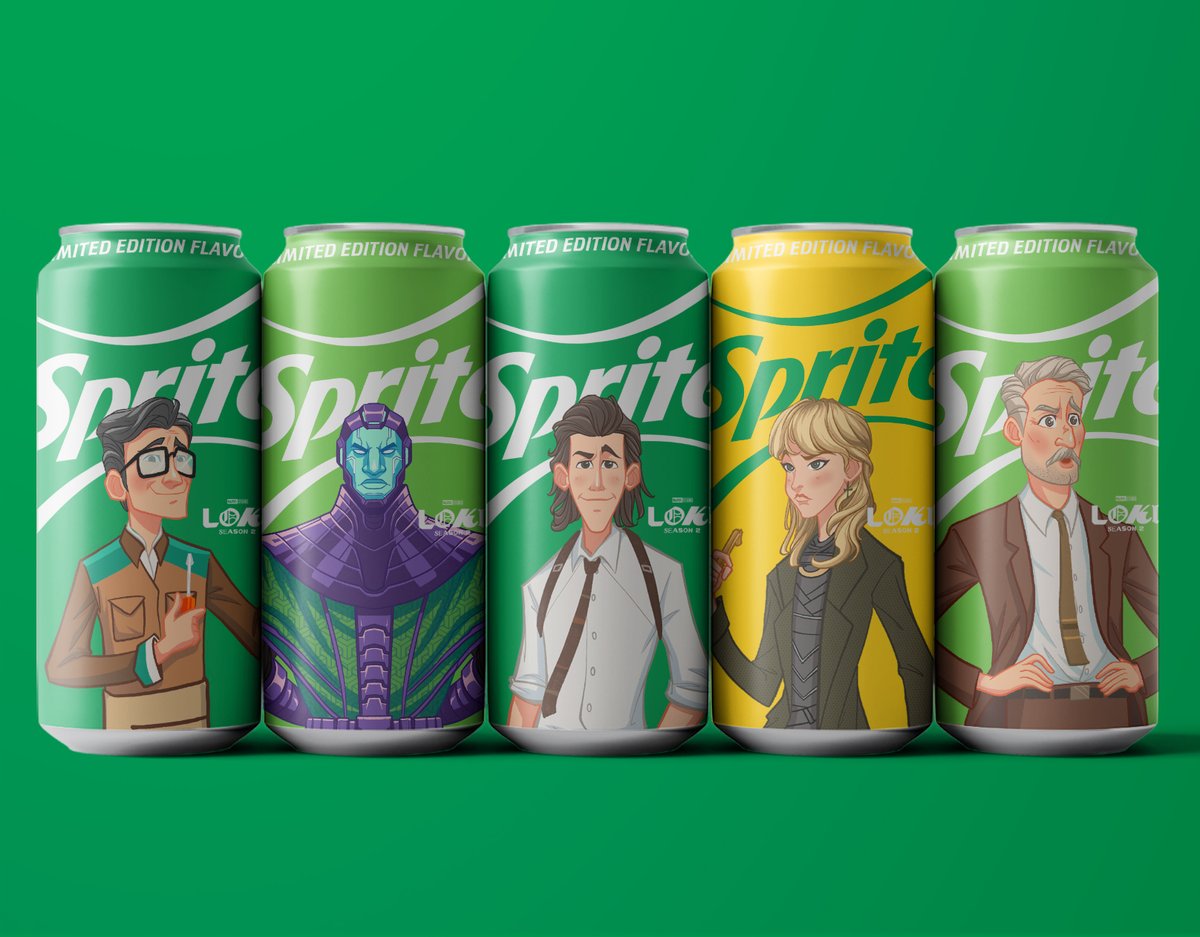 StudiosMVG's tweet photo. Loki Season 2 x Sprite!! 

Imagine what if those brand had a collaborations? Yes it is! The design would be look like this one

We just created a design about what if we make those illustration as a packaging design and we found it can be great!

What's your thought? rate it 1-10 https://t.co/FGu7tEqqba