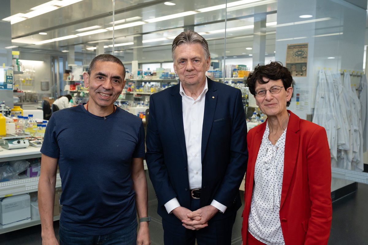 A pleasure to meet with Professors Uğur Şahin and Özlem Türeci and their colleagues <a href="/BioNTech_Group/">BioNTech SE</a>, as well as representatives from mRNA Victoria @VicGov_DJSIR to discuss the breadth and depth of research at WEHI &amp; across Victoria, and find ways to collaborate further.

🧵1/2