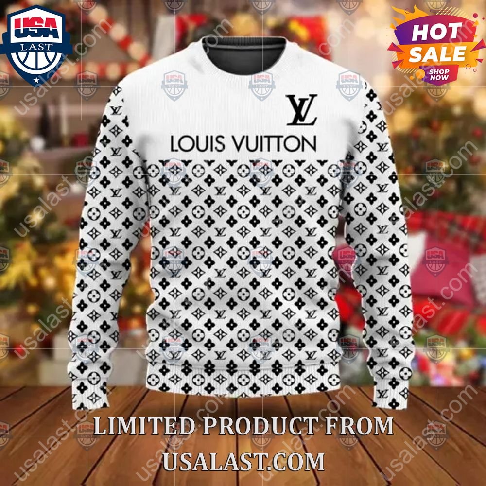 Super Hot Fashion on X: Louis Vuitton Theme White Ugly Christmas Sweater  Link to order:  #LouisVuitton #Christmas #Sweater  #jumper  / X