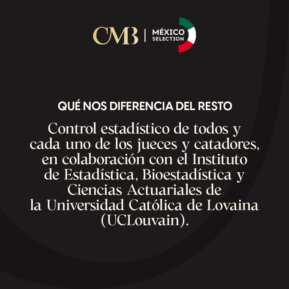 El #MéxicoSelectionbyCMB se diferencia del resto de concursos de vinos y espirituosos gracias a sus diversos controles de calidad.

‼️ El último día de inscripciones es el 31 de octubre. Registra tus productos a través de nuestra página web mexicoselection.com

#Yucatán2023