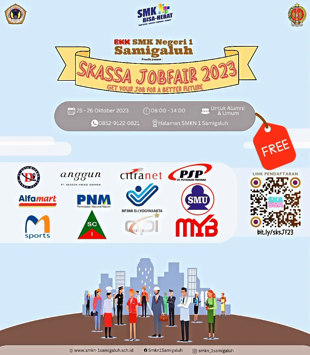 citranet's tweet image. Haaiii sobat internet dan job seeker yang berada di area Kulonprogo dan sekitarnya!

Yuk hadir dan kunjungi booth CITRANET di 
Skassa Jobfair 2023
Halaman SMK N 1 Samigaluh 

Pukul 08.00 - 14.00
GRATIS dan terbuka untuk UMUM 

#kulonprogo #smkn1samigaluh #skassa