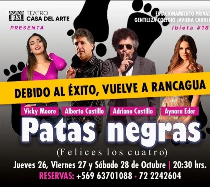 Los esperamos este fin de semana nuevamente!🎭❤️ https://t.co/4nszX6zz3B<a href="/tag/rancagua"class="tags"><span>#rancagua</span></a>
