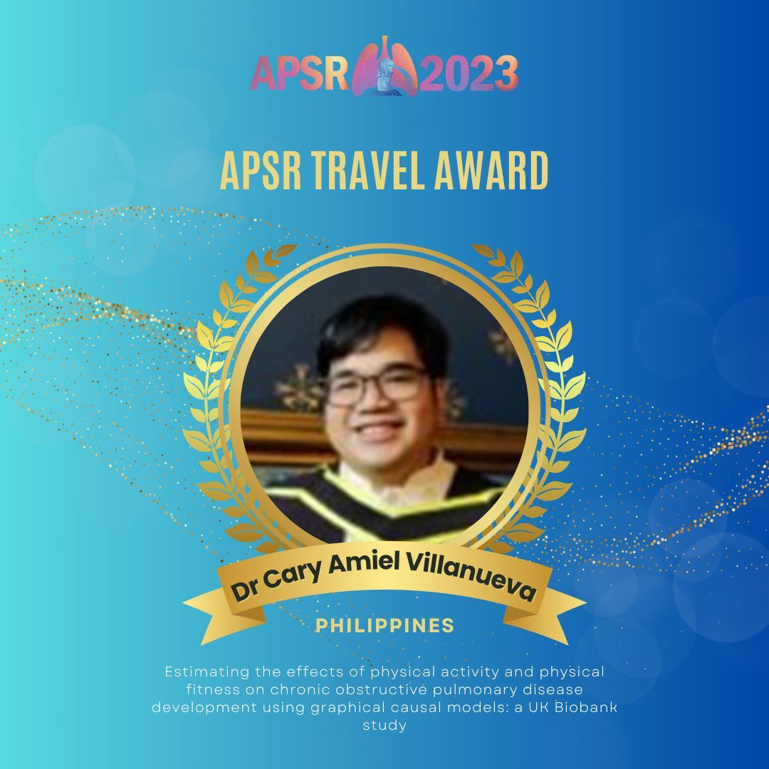 🏆 Celebrating Excellence in the Research!🌟
Huge applause to the brilliant Dr Cary Amiel Villanueva for clinching the prestigious APSR Travel Award.🎉 

apsr2023.sg
#APSR2023 #APSR