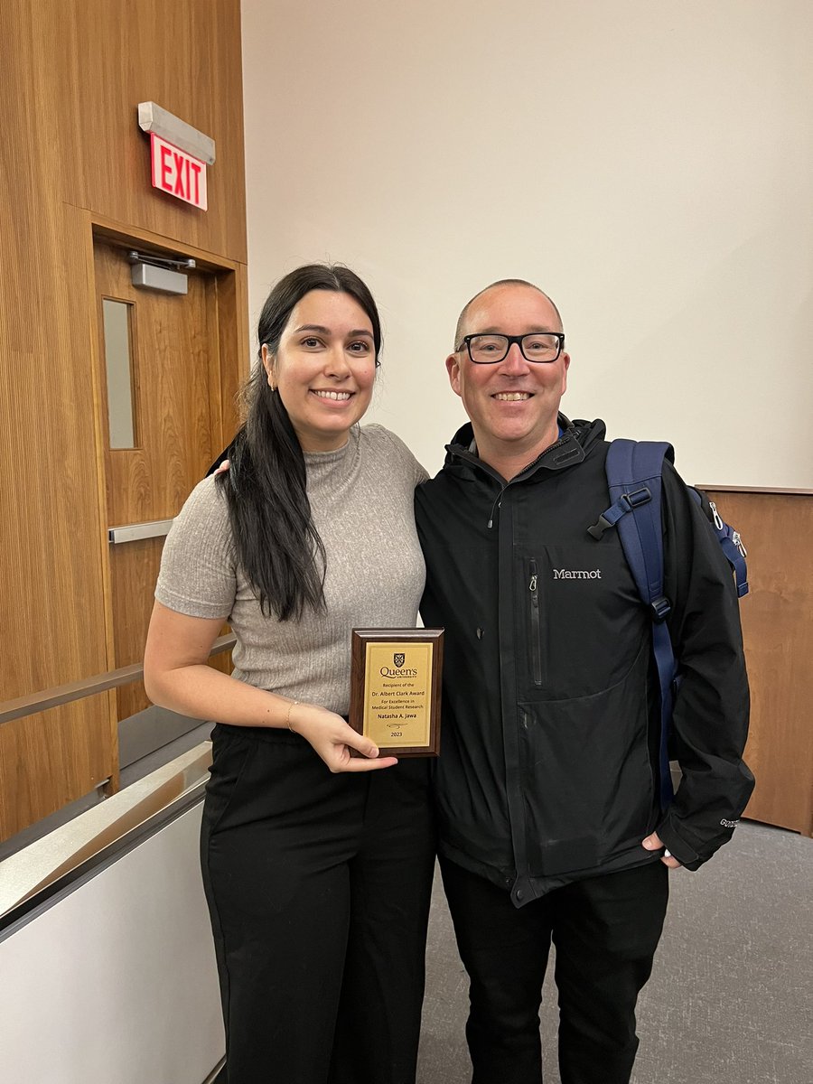 J Gordon Boyd (@jgordonboyd) on Twitter photo Congrats <a href="/QueensU_CNS/">Neuroscience at Queen's University</a> MD/PhD student <a href="/JawaTasha/">Tasha Jawa</a> for being awarded the Albert Clark Prize for Excellence in Medical Student research! Amazing talk on #ICURecovery #kidneyfailure and #delirium Congrats <a href="/QueensU_CNS/">Neuroscience at Queen's University</a> MD/PhD student <a href="/JawaTasha/">Tasha Jawa</a> for being awarded the Albert Clark Prize for Excellence in Medical Student research! Amazing talk on #ICURecovery #kidneyfailure and #delirium