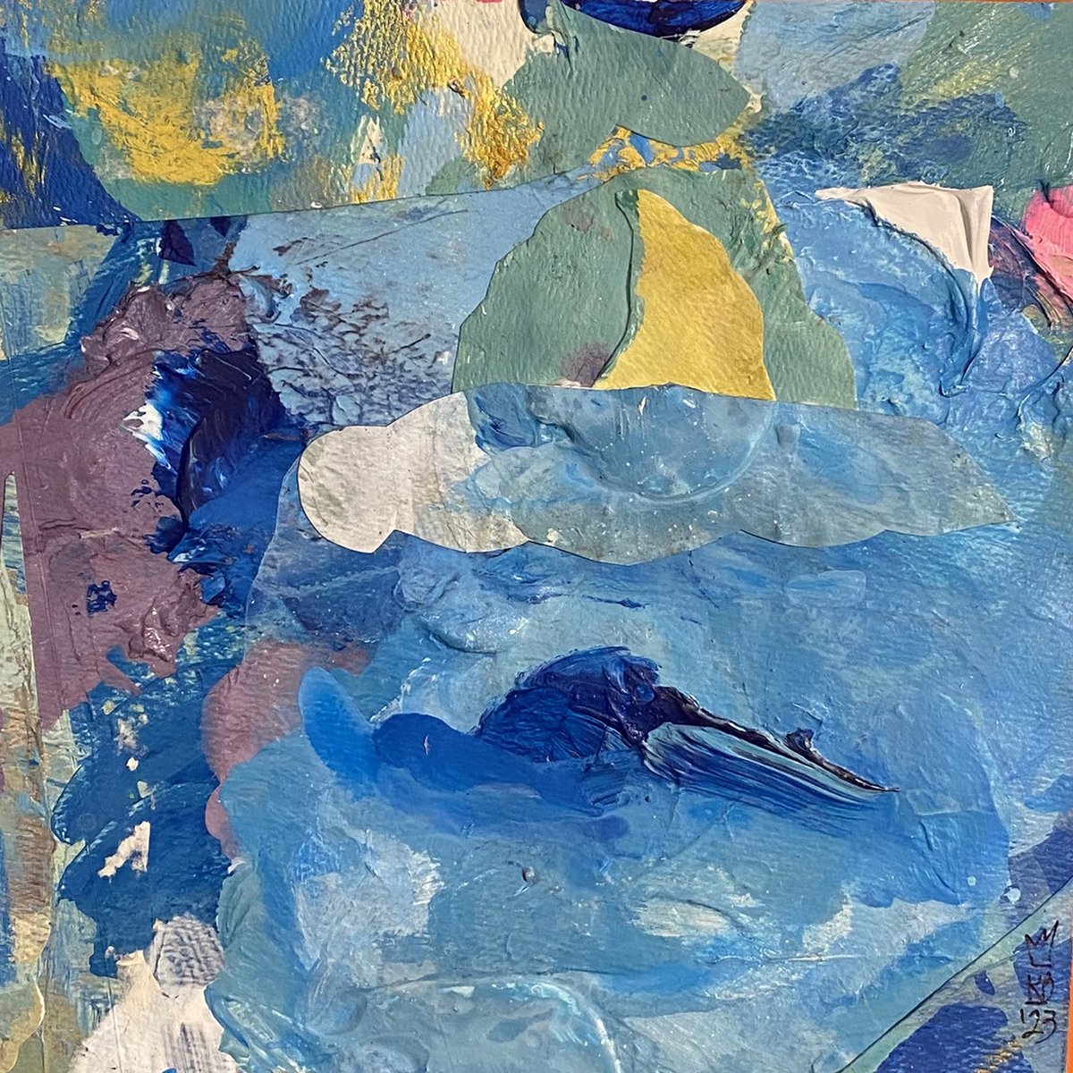 Into to the Ocean, 10x10 abstract, acrylic, original art work on paper, by Katherine Baronet etsy.me/46LxV5H via <a href="/Etsy/">Etsy</a>