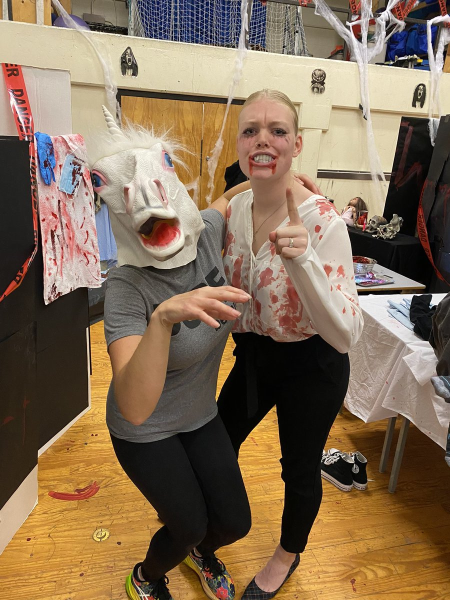 Today was the first day of the haunted house our leadership students thoughtfully put together. PLUS, our amazing teachers Ms Ehrmann Ms Senebald were dressed in costume and part of the haunted house too!! It was scary, but the students were pumped!