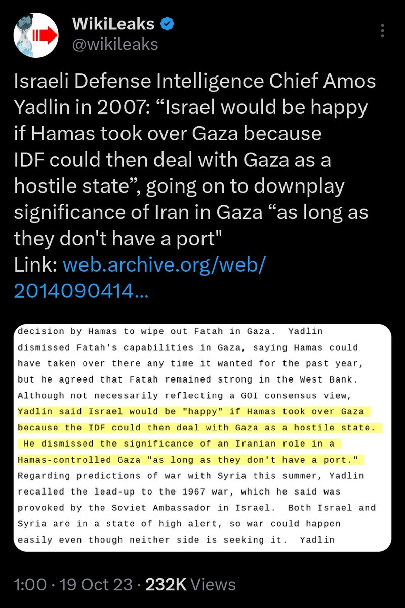 NP_Saran's tweet photo. @DrEliDavid @benshapiro Hamas actor? Hamas was created and funded by Israel. That would mean, Israel funded actor to represent Palestine in a bad manner. https://t.co/veOcbSpXEC